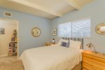 The 2nd bedroom offers a quiet retreat. It has a queen bed and large closet. 